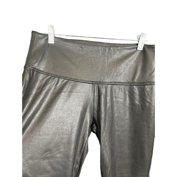 Time and Tru Faux Leather Legging Womens Size L 12-14 Black Stretch - Picture 6 of 9